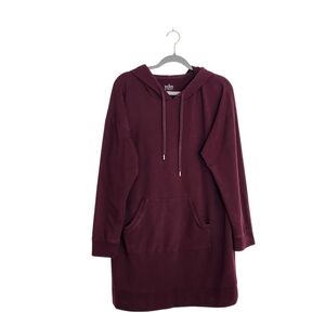 SOHO NY & Co. Burgundy Hoodie Sweatshirt Mini Dress Size XL